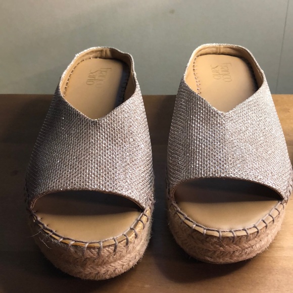 Franco Sarto Shoes - Franco Sarto, size 7.5 Peep Toe Espadrille Mule